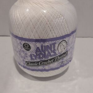 Aunt Lydias Crochet Cotton Classic Special Value Size 10 Color White #0201